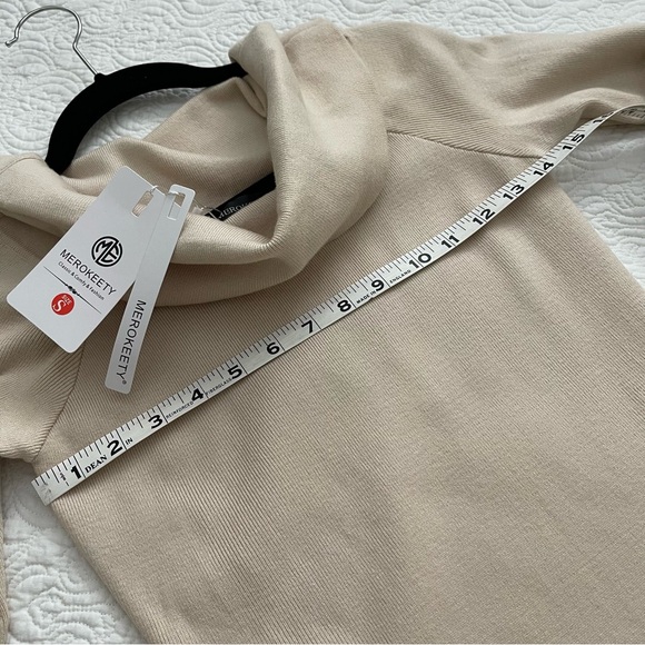 Merokeety Tan Sweater Dress Size Small - Picture 8 of 14